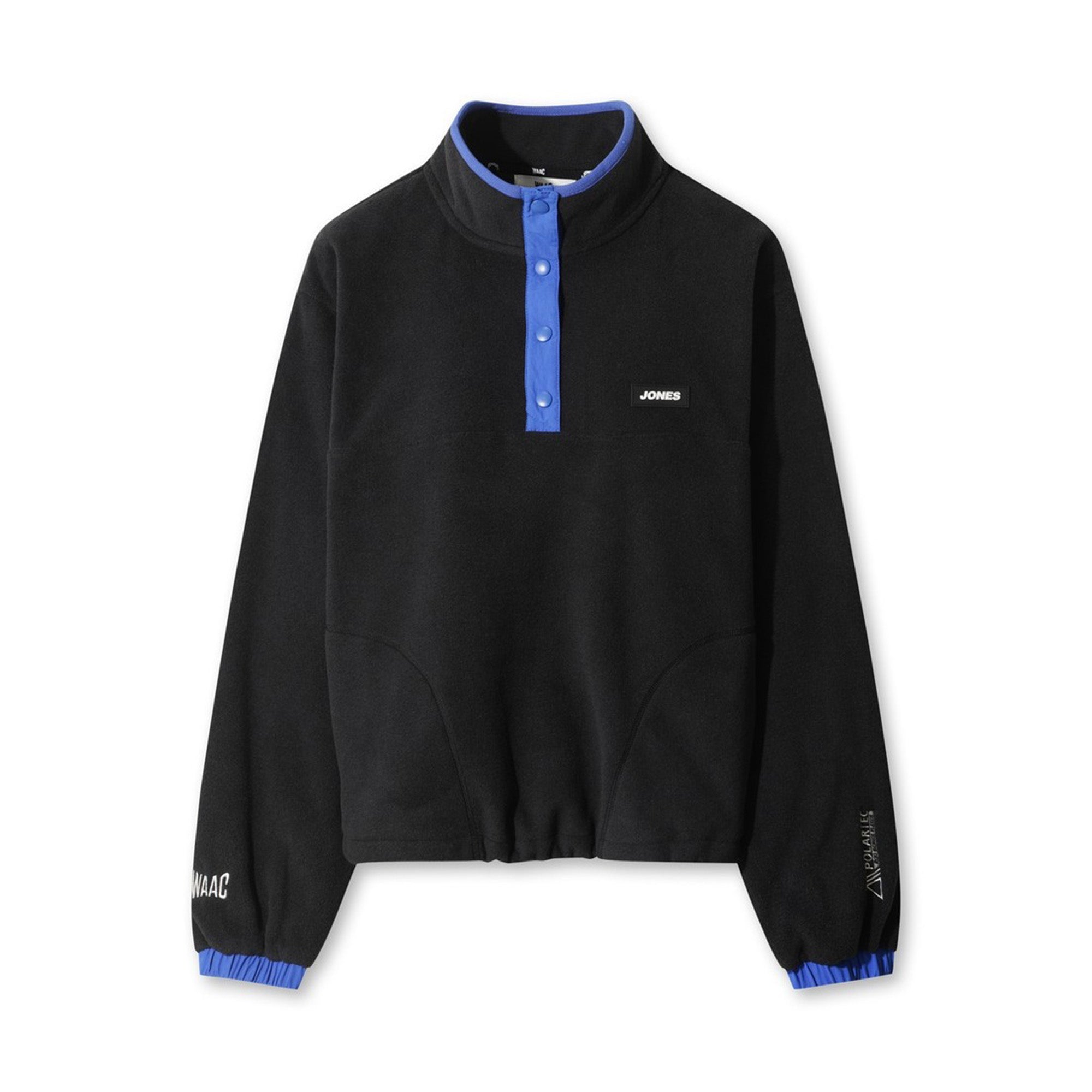 WAAC X JONES】WOMEN レトロフリースプルオーバー ブラック