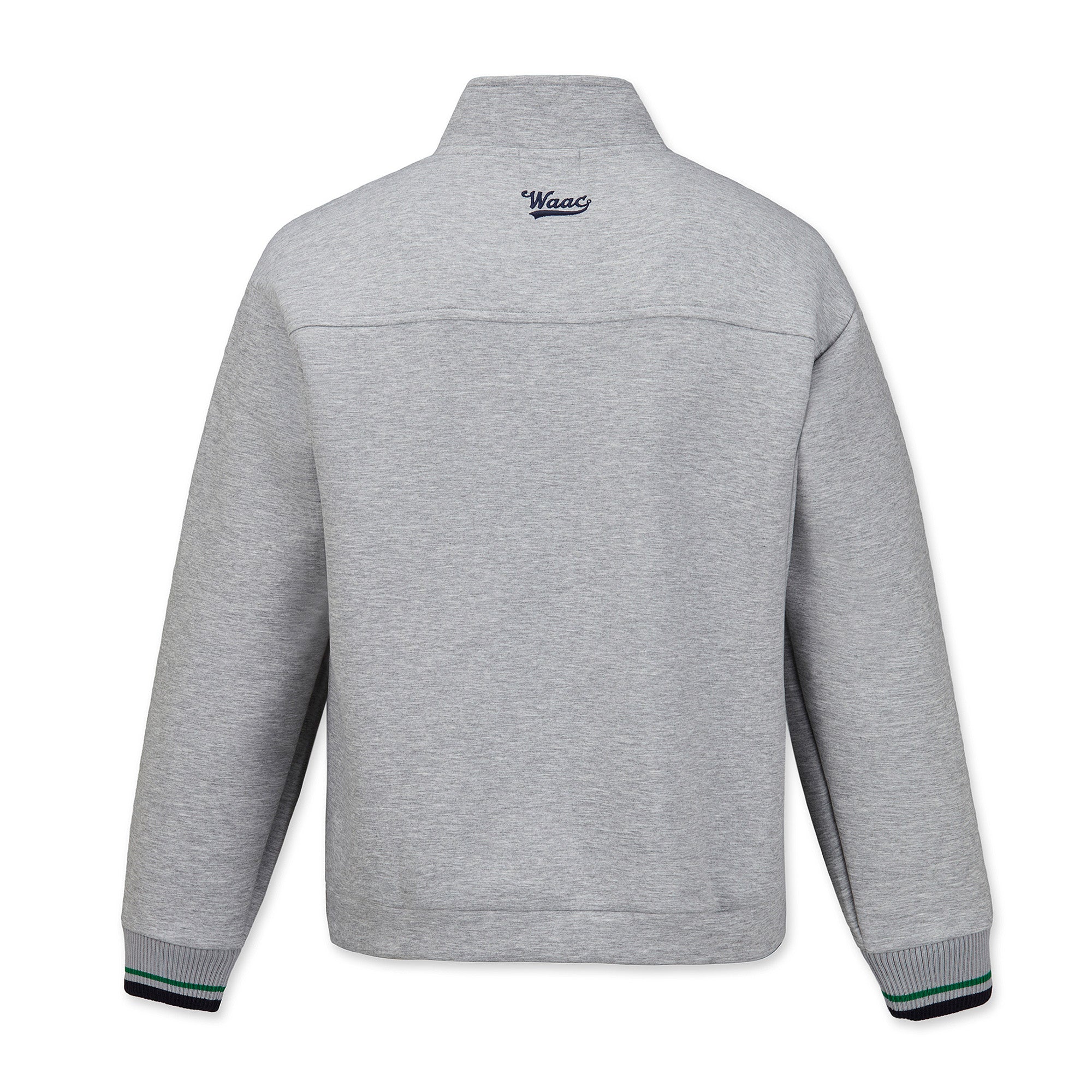 MEN ダンボールニットスポーティーハーフジップ グレー