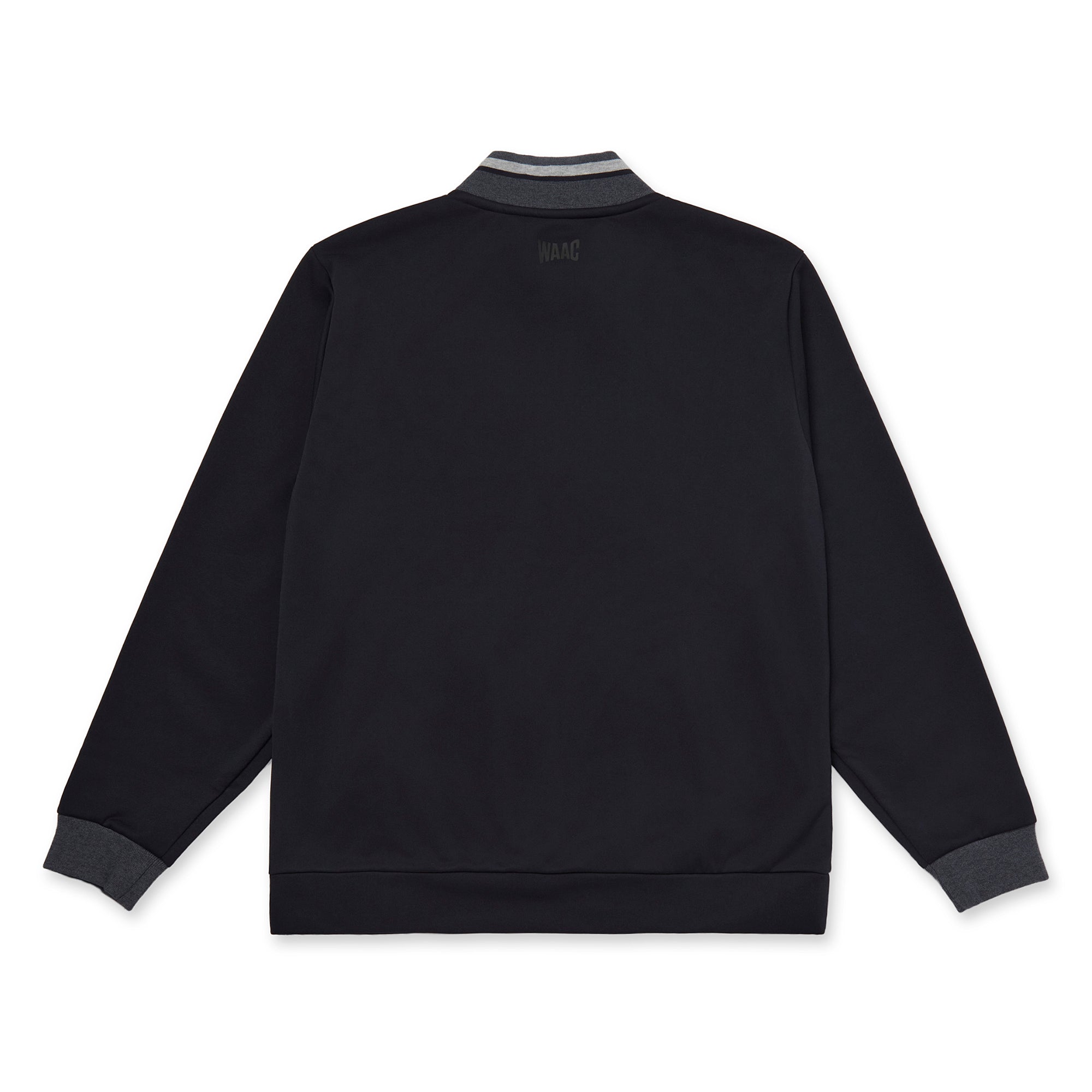 WAAC ハイブリッドセミジップアップトレーナー WOMEN ハイブリッド ハーフジップニットポロ ネイビー