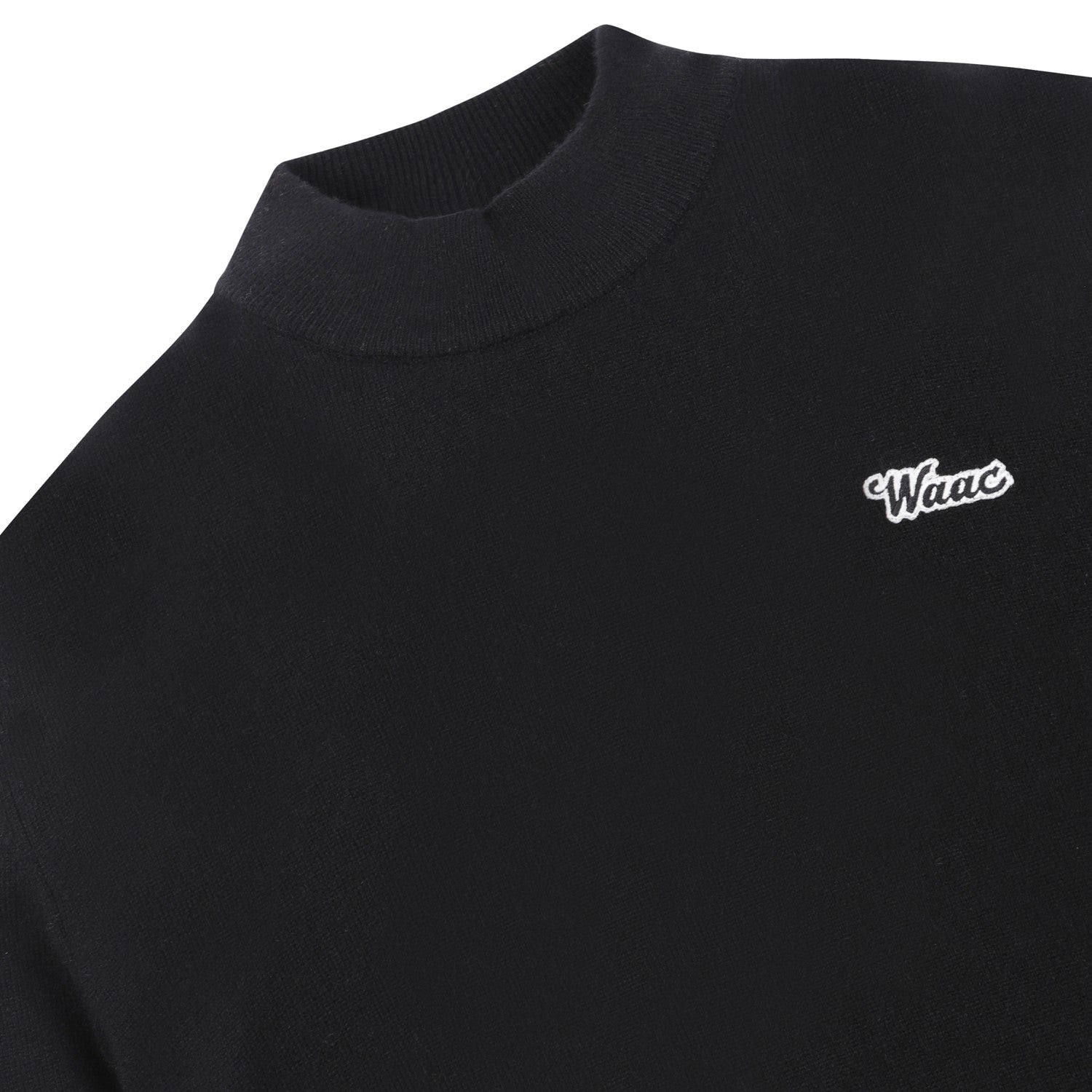 MEN バックロゴタートルネック ブラック