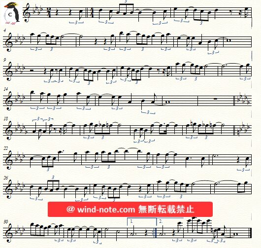 無料楽譜】アズ・タイム・ゴーズ・バイ (As time goes by)
