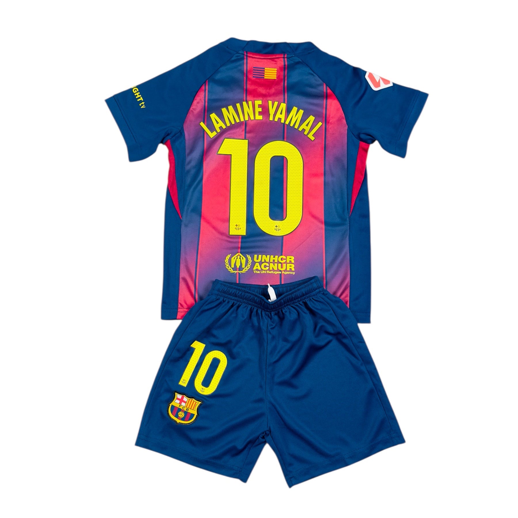 Lamine Yamal #10 Barcelona Home 2025 Youth soccer set
