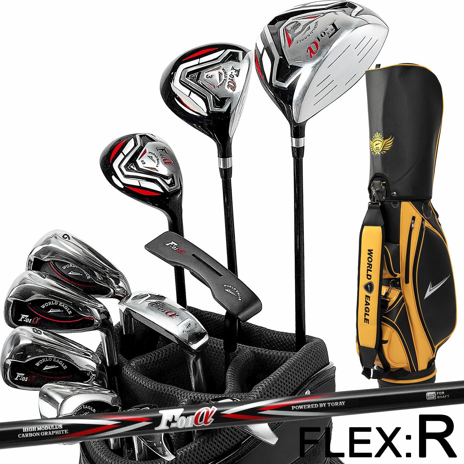 ワールドイーグル F-01 クロス メンズ 14点（11本）クラブセット