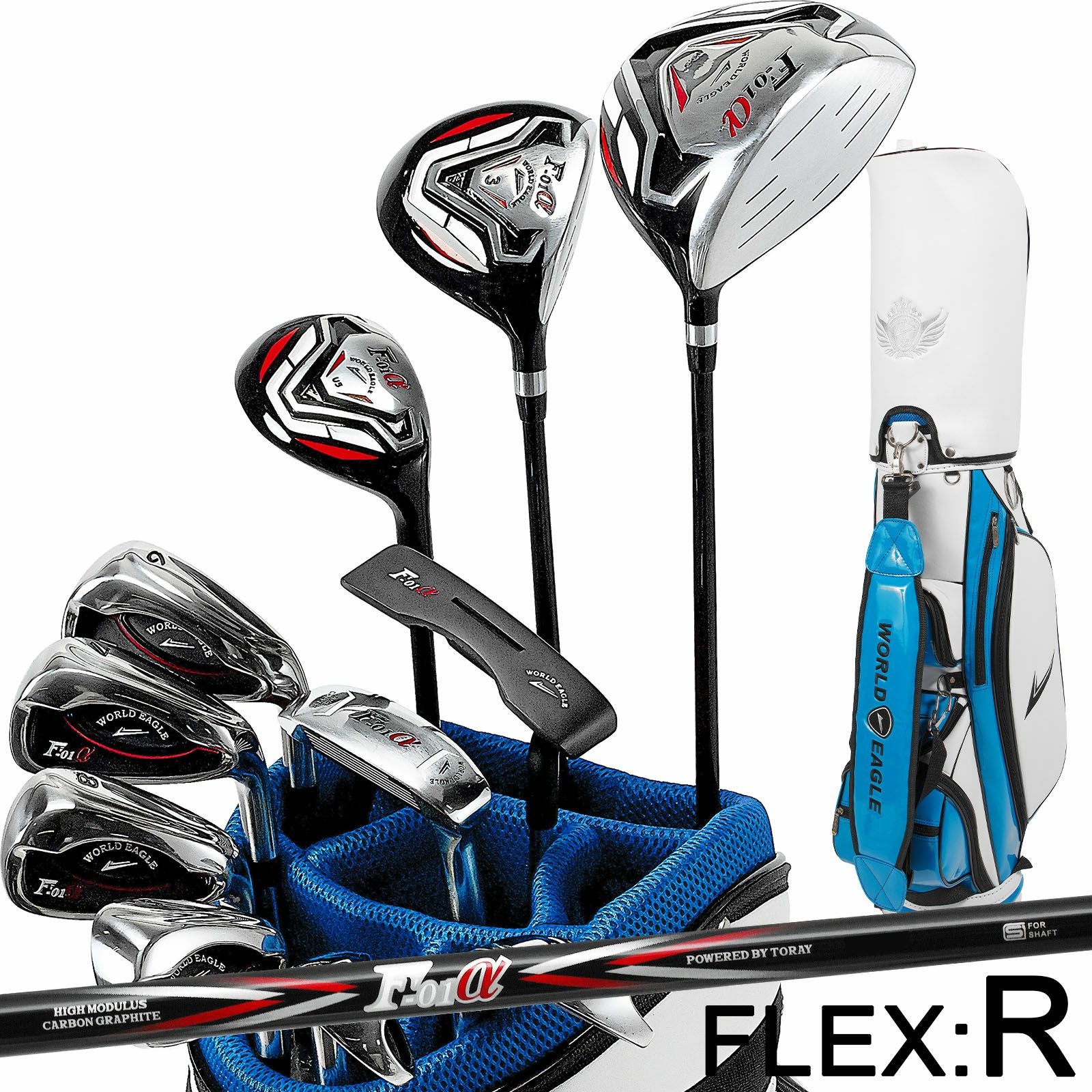 ワールドイーグル F-01 クロス メンズ 14点（11本）クラブセット
