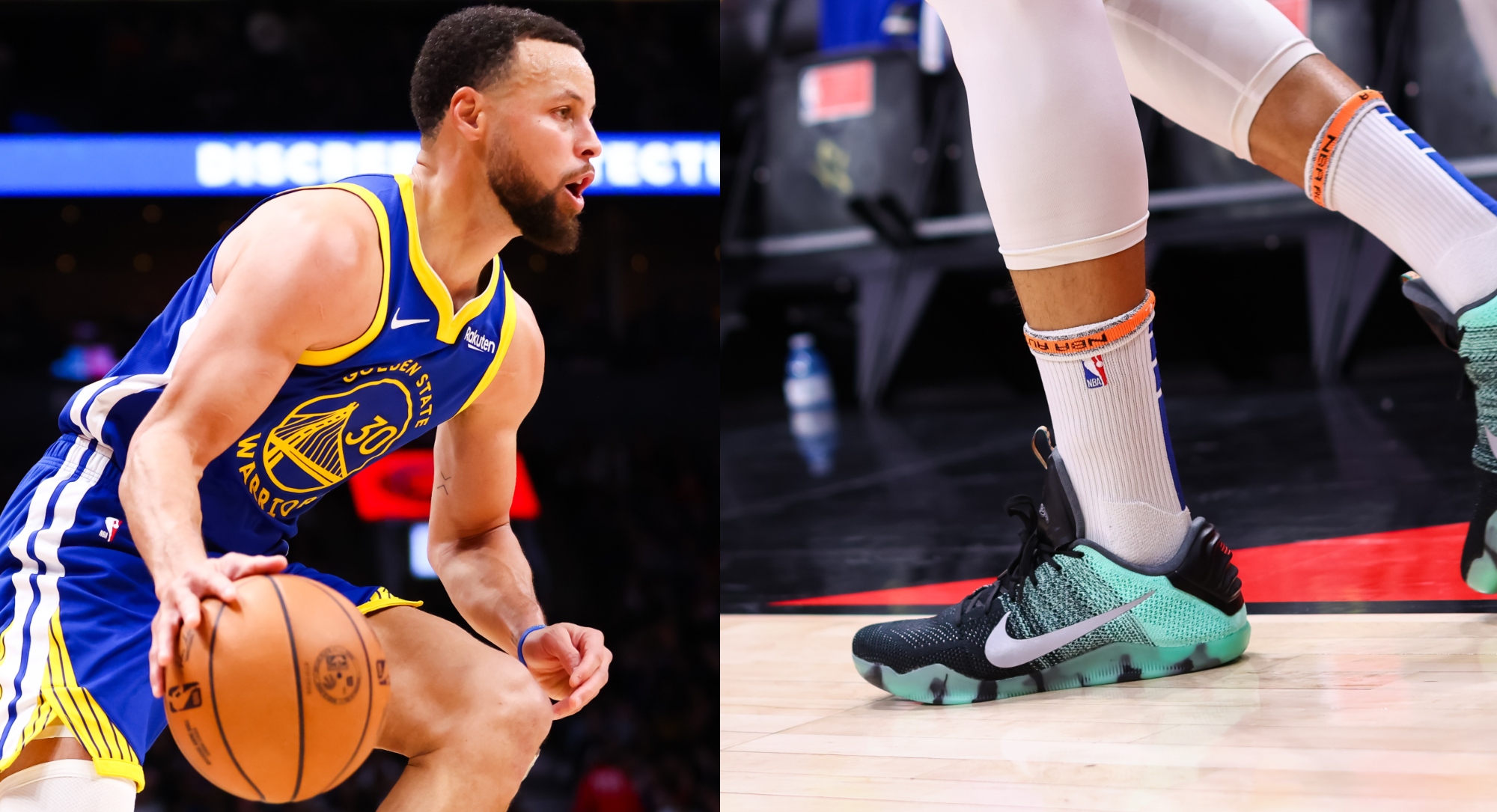 Steph Curry Wears Kobe Bryant 11 Sneakers Playing in Toronto