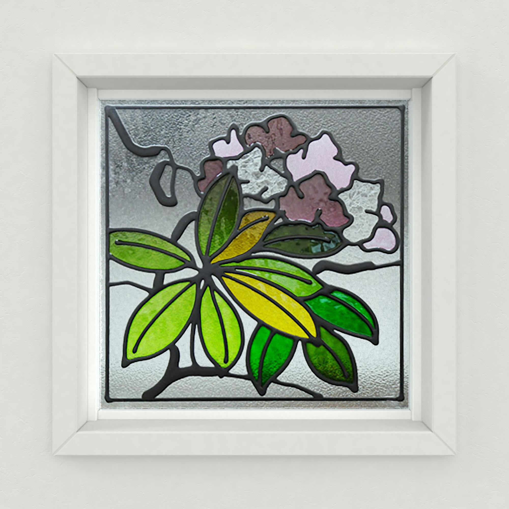 ステンドグラス風装飾ガラス(スクウェア) OG402｜オーダーガラス板.com