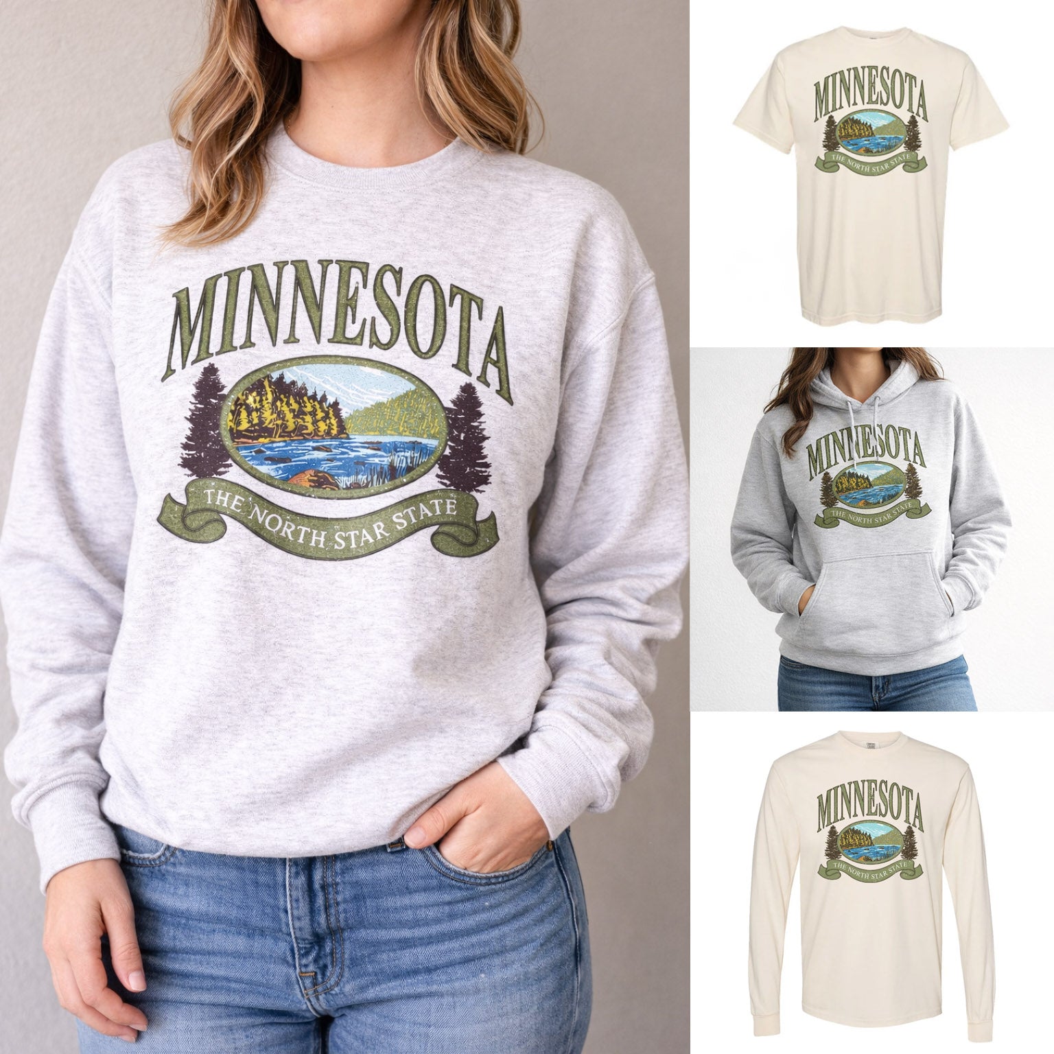 Classic Minnesota Crewneck – 218 Clothing + Gift