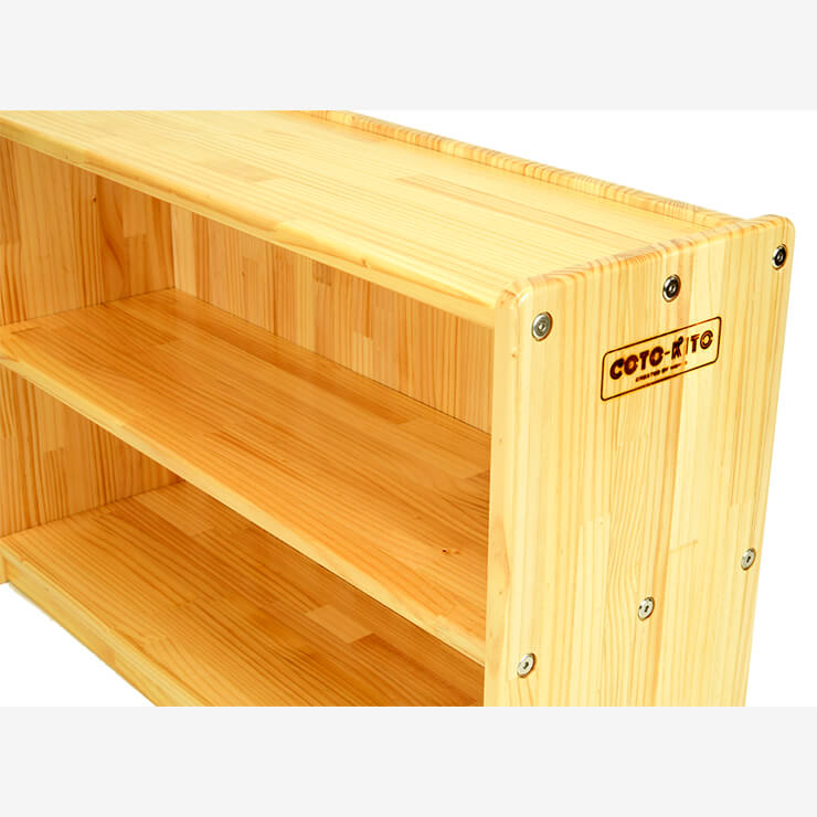 木製子供家具 オープン棚2段2｜木製キッズコーナー、木製子供家具