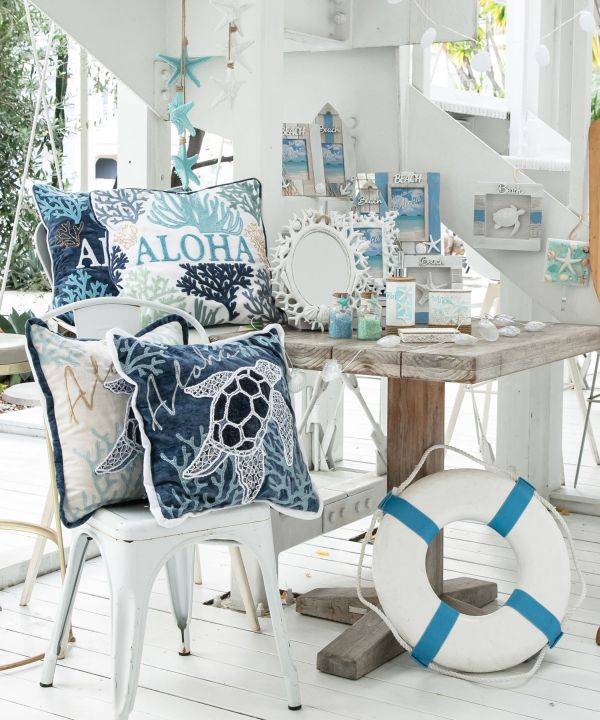 オーシャンエンブクッションカバー(WHITE): 『Kahiko(カヒコ)』公式通販