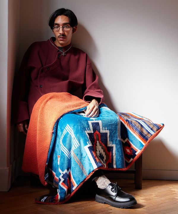 裏ボア】ブランケット M《NOMADY》(SKY STONE): 『チャイハネ』公式通販