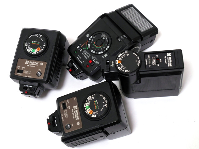 日本製 ナショナル 中型 オートストロボ 4個まとめて