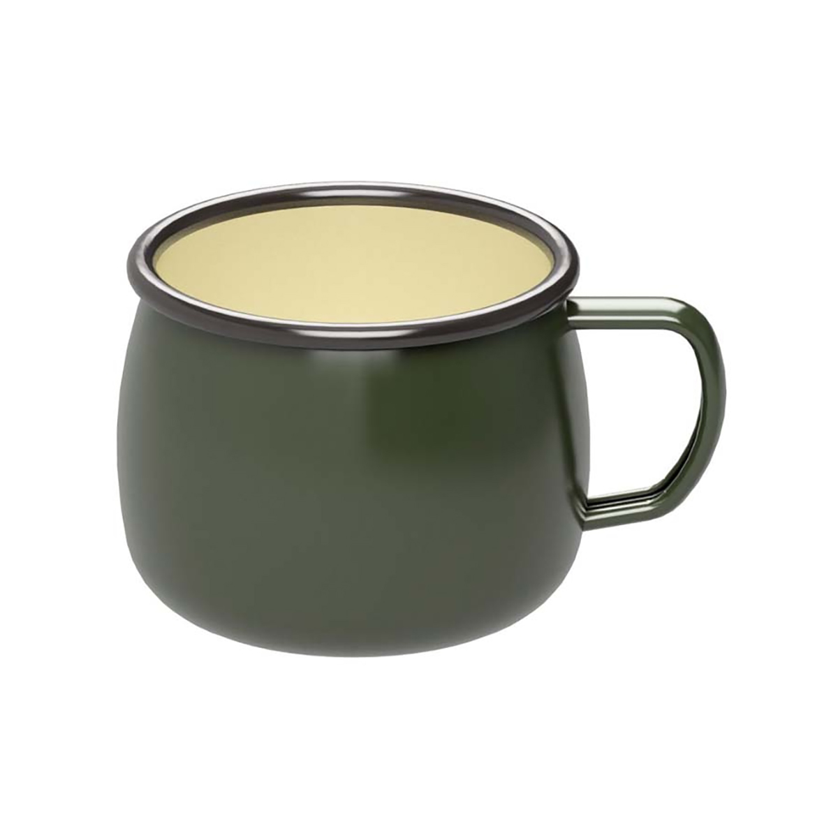 ホーロー マグカップ(オリーブグリーン) - アウトドア・キャンプ用品