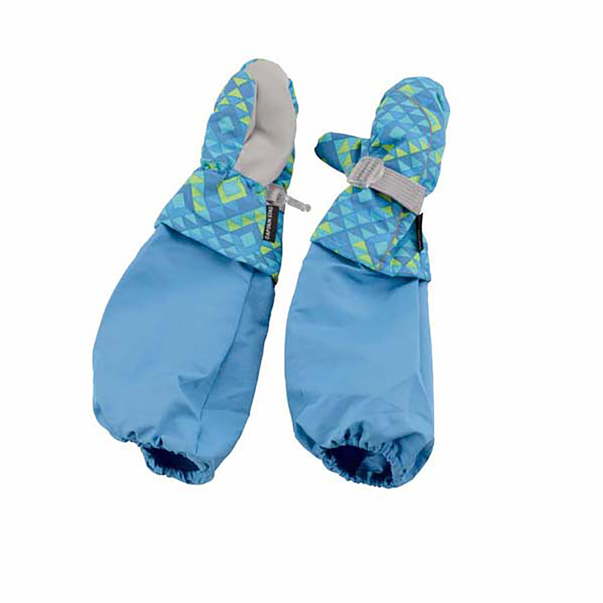 防寒グローブ アームカバー付 ミトン ジュニア(ブルー)＜JS