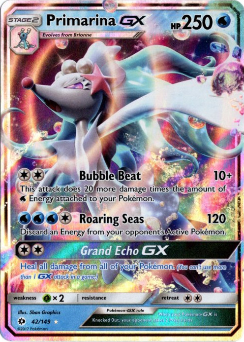 アシレーヌGX 海外版 英語版 Primarina GX - 42/149 -【Card Chicken】