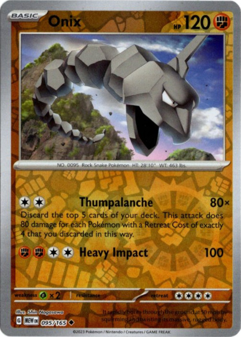 イワーク 海外版 英語版 リバホロ Onix - 095/165 -【Card Chicken】