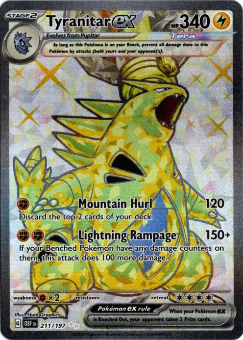 バンギラスex SR 海外版 英語版 Tyranitar ex - 211/197 -【Card Chicken】