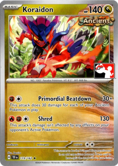 コライドン 海外版 英語版 Prize Pack Koraidon - 119/162 -【Card