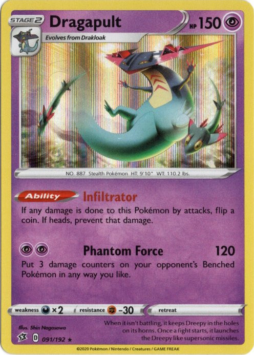 ドラパルト 海外版 英語版 Dragapult - 091/192 -【Card Chicken】