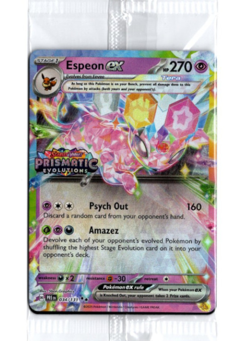 エーフィex 海外版 英語版 Prismatic Evolutions ロゴ プロモ Espeon