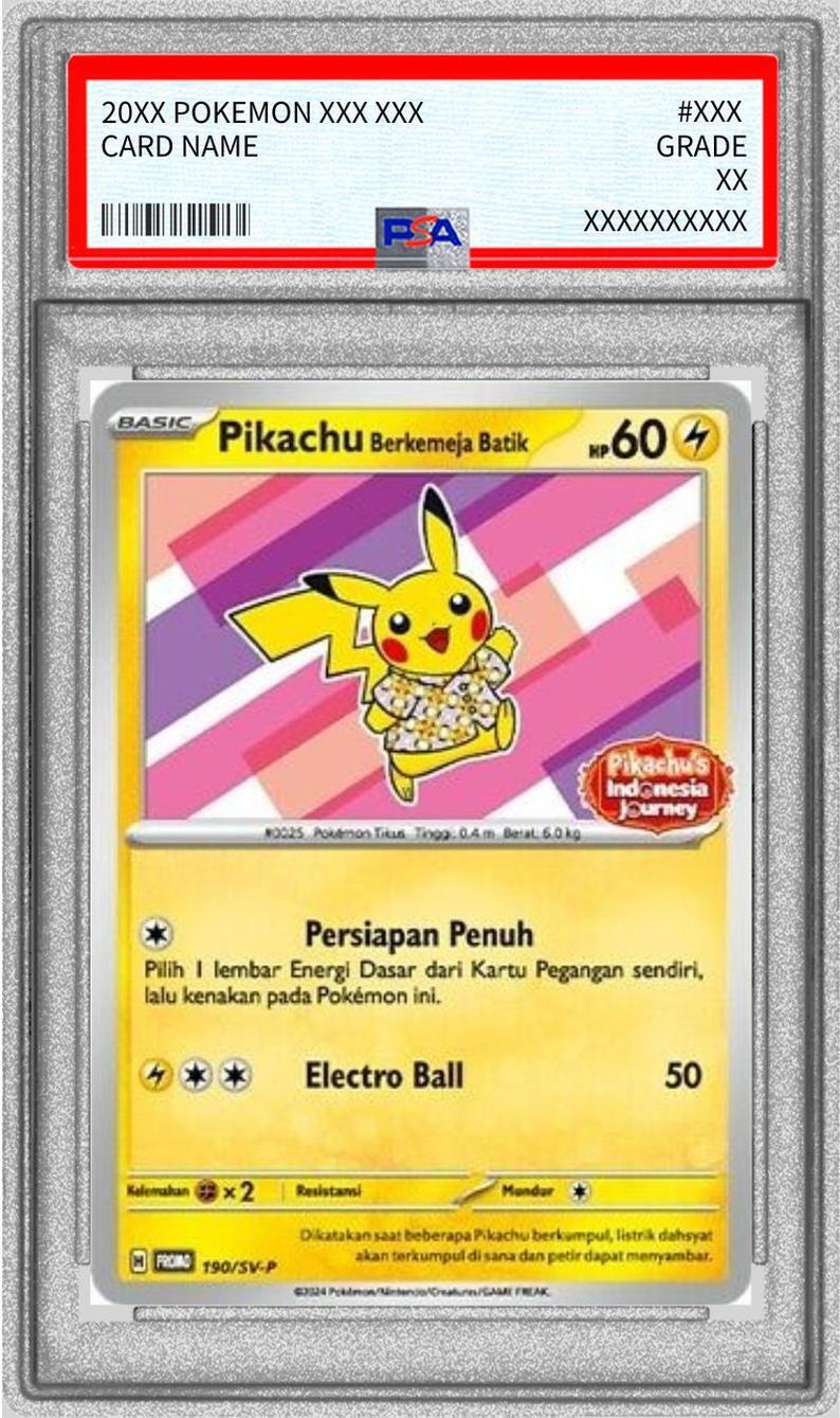 PSA10鑑定済】バティックシャツのピカチュウ(ピカチュウ柄)《-》{190