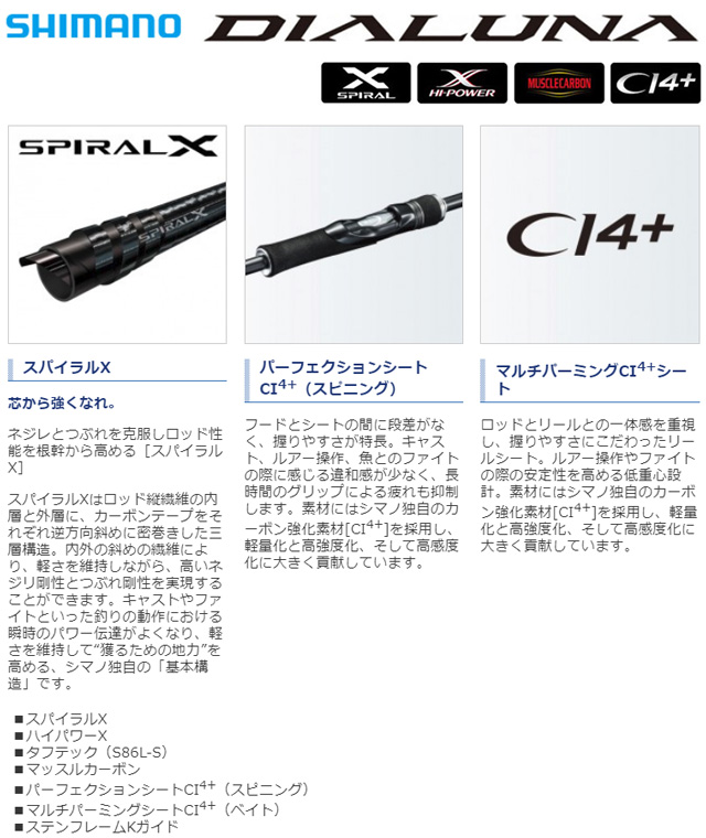 シマノ(SHIMANO) 18ディアルーナ B106M(ベイトモデル) ○完売しました