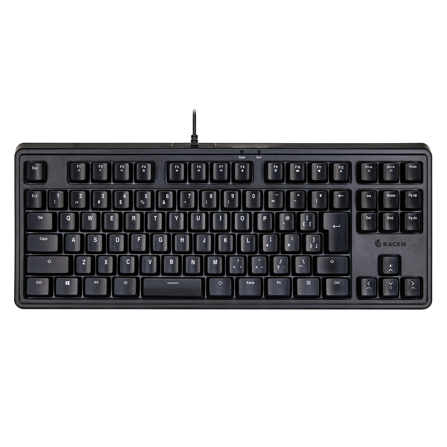 メンブレンゲーミングキーボード TKL ブラック CRC-GMBKRGB02 - RACEN