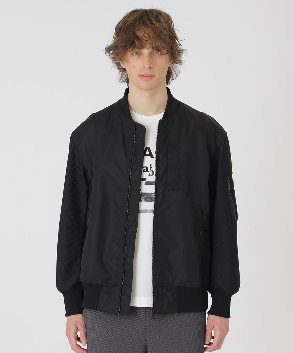 BLACK lab.】LIMONTAナイロンハイブリッドMA-1ジャケット（ブルゾン