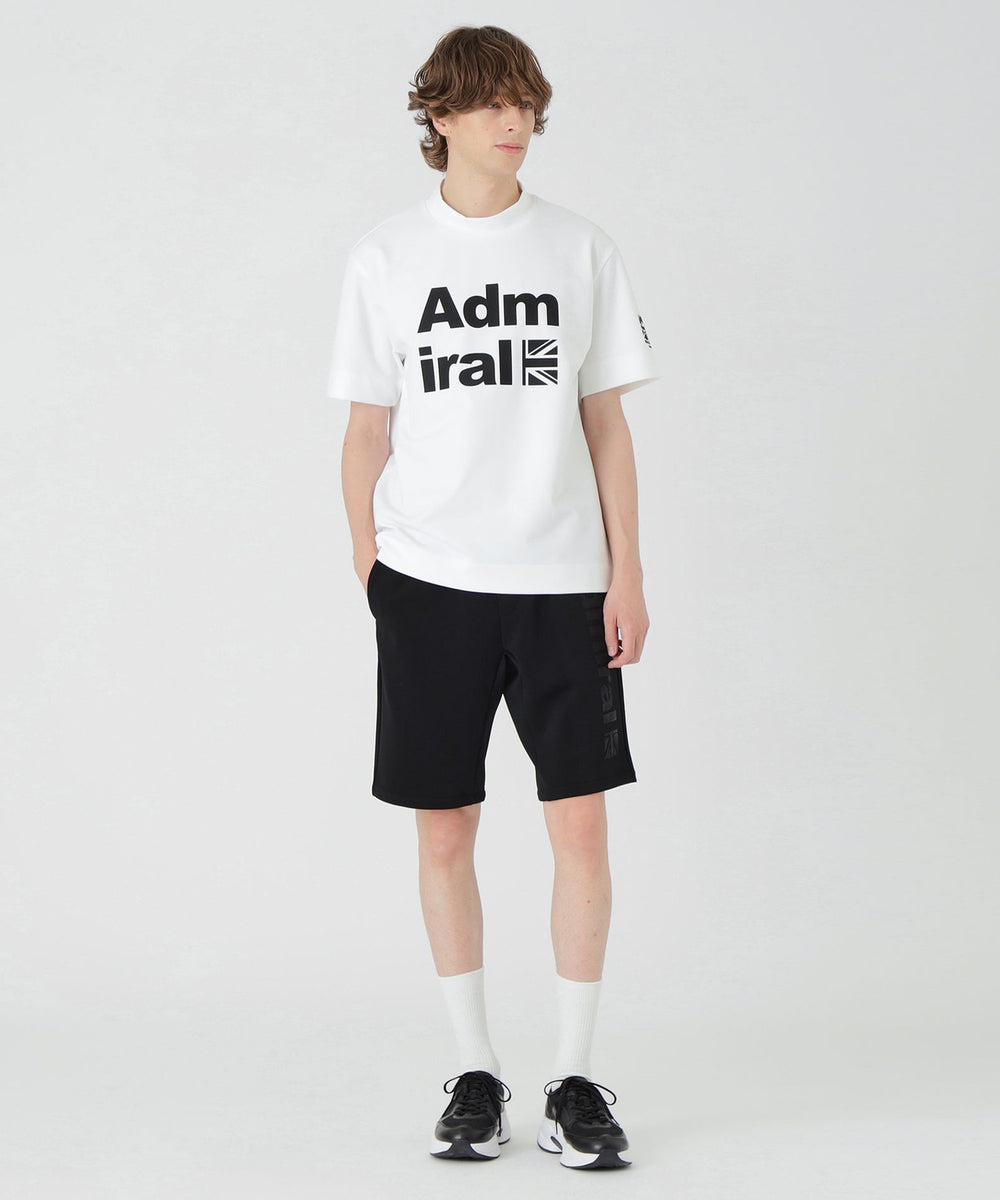 BLACK lab.×Admiral】シャドーチェックロゴグラフィックTシャツ