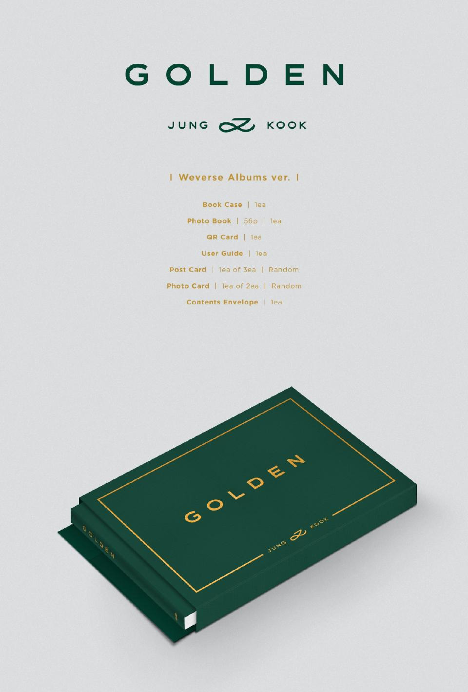 BTS Jung Kook 'GOLDEN' (Set + Weverse Albums ver.) + Weverse Gift