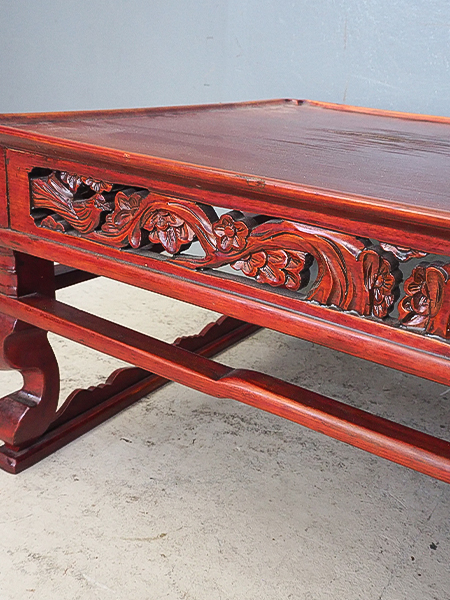 文机赤漆塗 李朝<br>漆塗<br>角座卓 | アンティーク山本商店