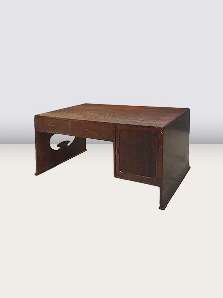 古い片袖机 山本商店購入 楢材<br>時代片袖机 | アンティーク山本商店