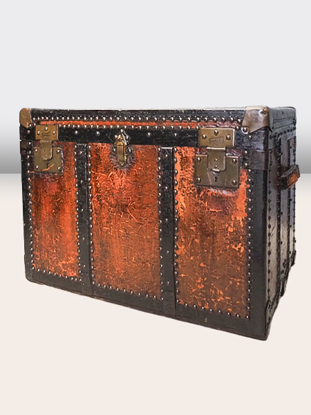 アンティーク　トランク　ボックス　古道具　フランス　イギリス　ビンテージ スチールボックス トランク アンティーク イギリス製 ち9-1