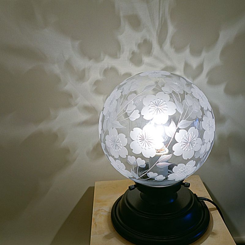 限定品 桜切子 丸型138 テーブルランプ クリア 藤本幸治 アトリエ Ansan