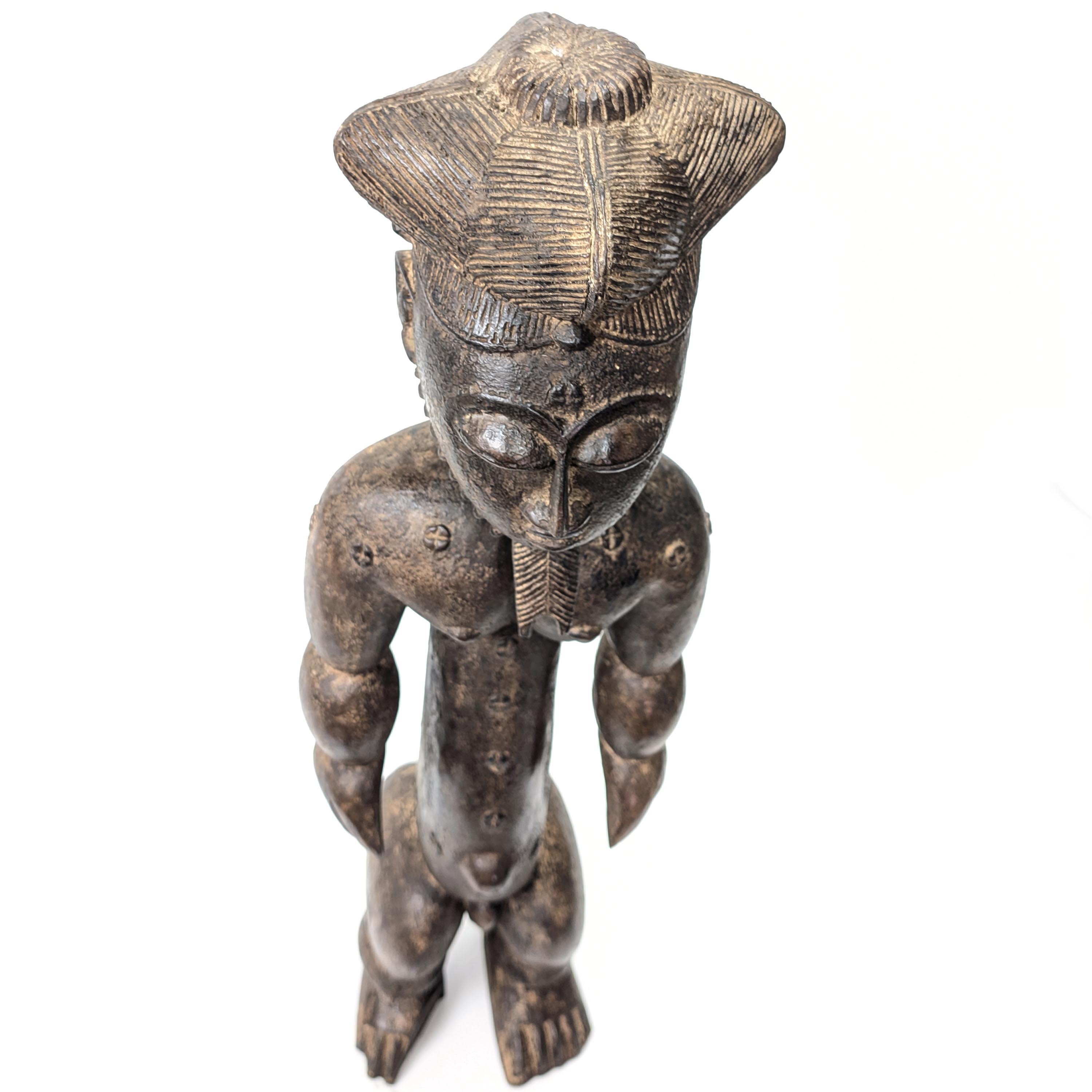 アチェ族彫男性木彫像 75cm アフリカン プリミティブアート （p880-07