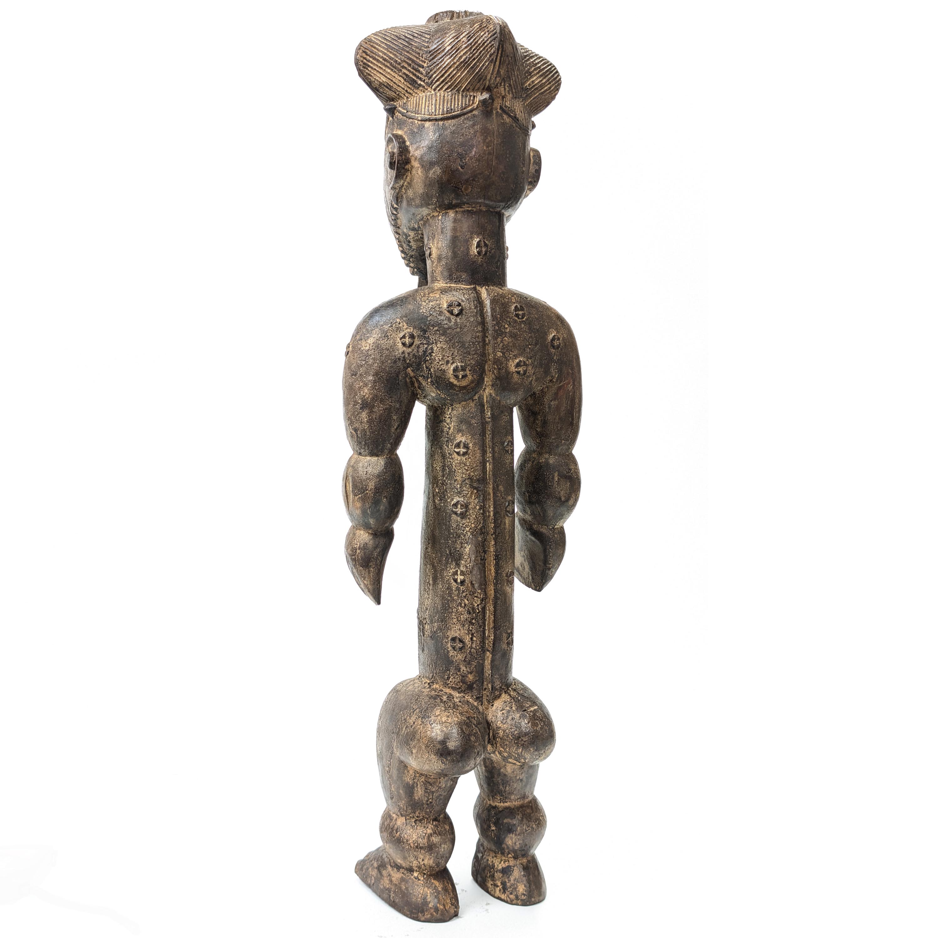 アチェ族彫男性木彫像 75cm アフリカン プリミティブアート （p880-07