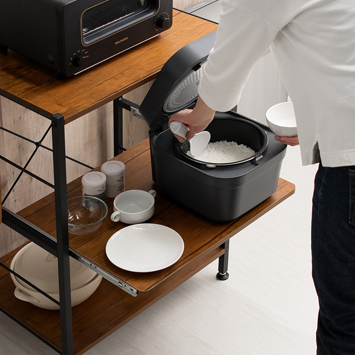 スチールレンジ台 emery (エメリー) ロータイプ | 家具・インテリア