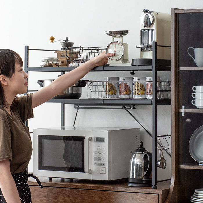 伸縮キッチンラック Reole(レオール) 2段タイプ | 家具・インテリア