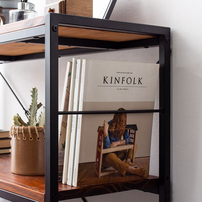 ヴィンテージウッドオープンラック BILLS(ビルズ) 90cm幅 3段タイプ