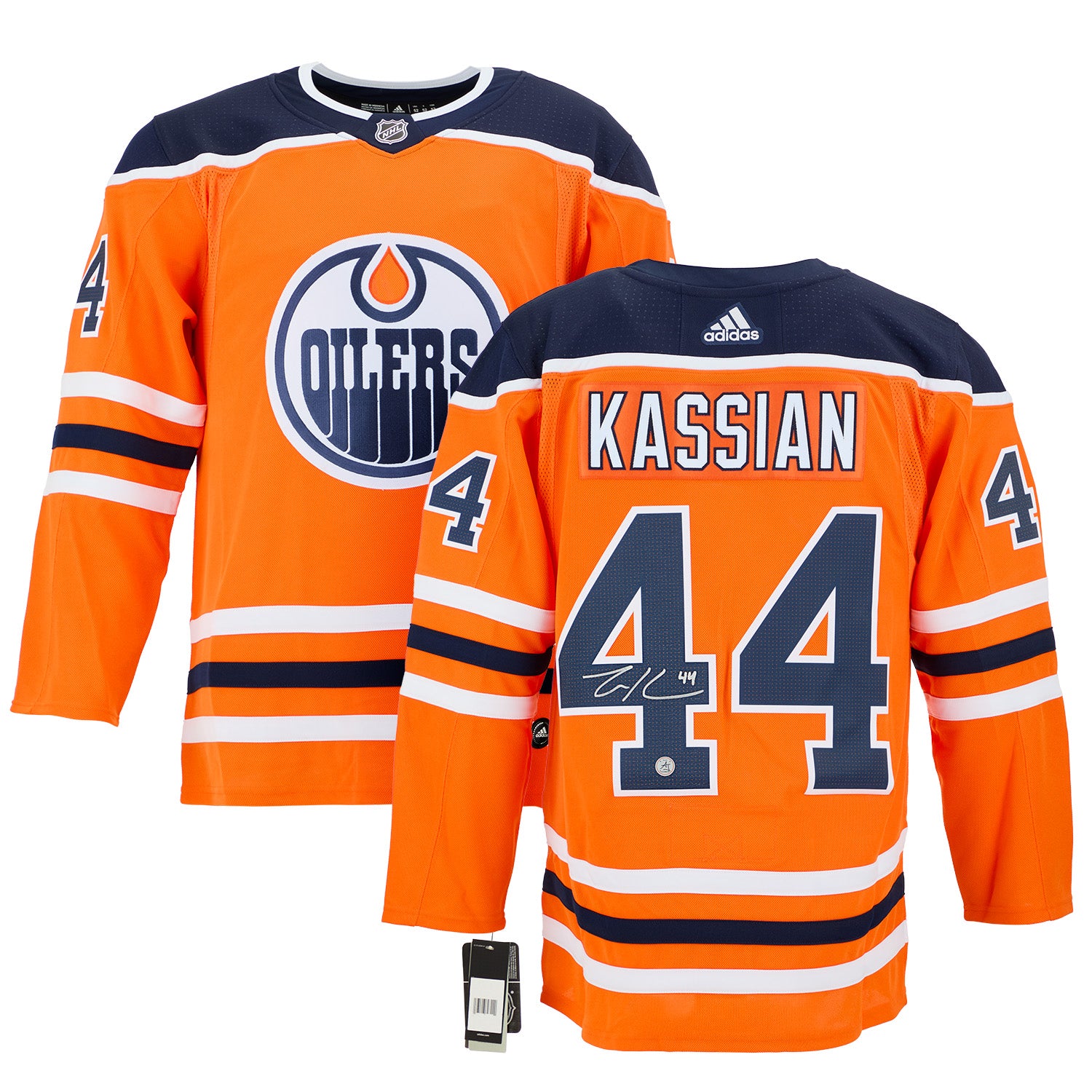 AJ Sports | Zack Kassian Autographed Edmonton Oilers Orange adidas