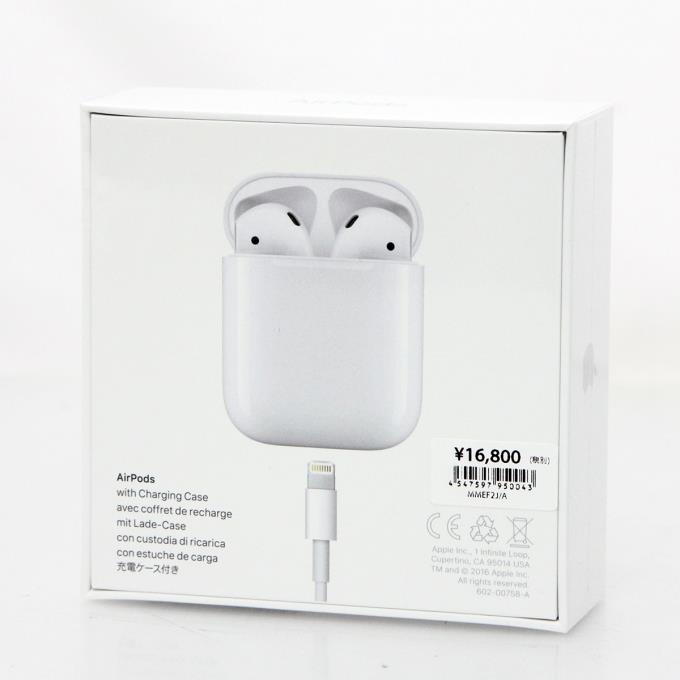 AirPods MMEF2J/A Bluetoothワイヤレスイヤホン 【K548】 | アップル