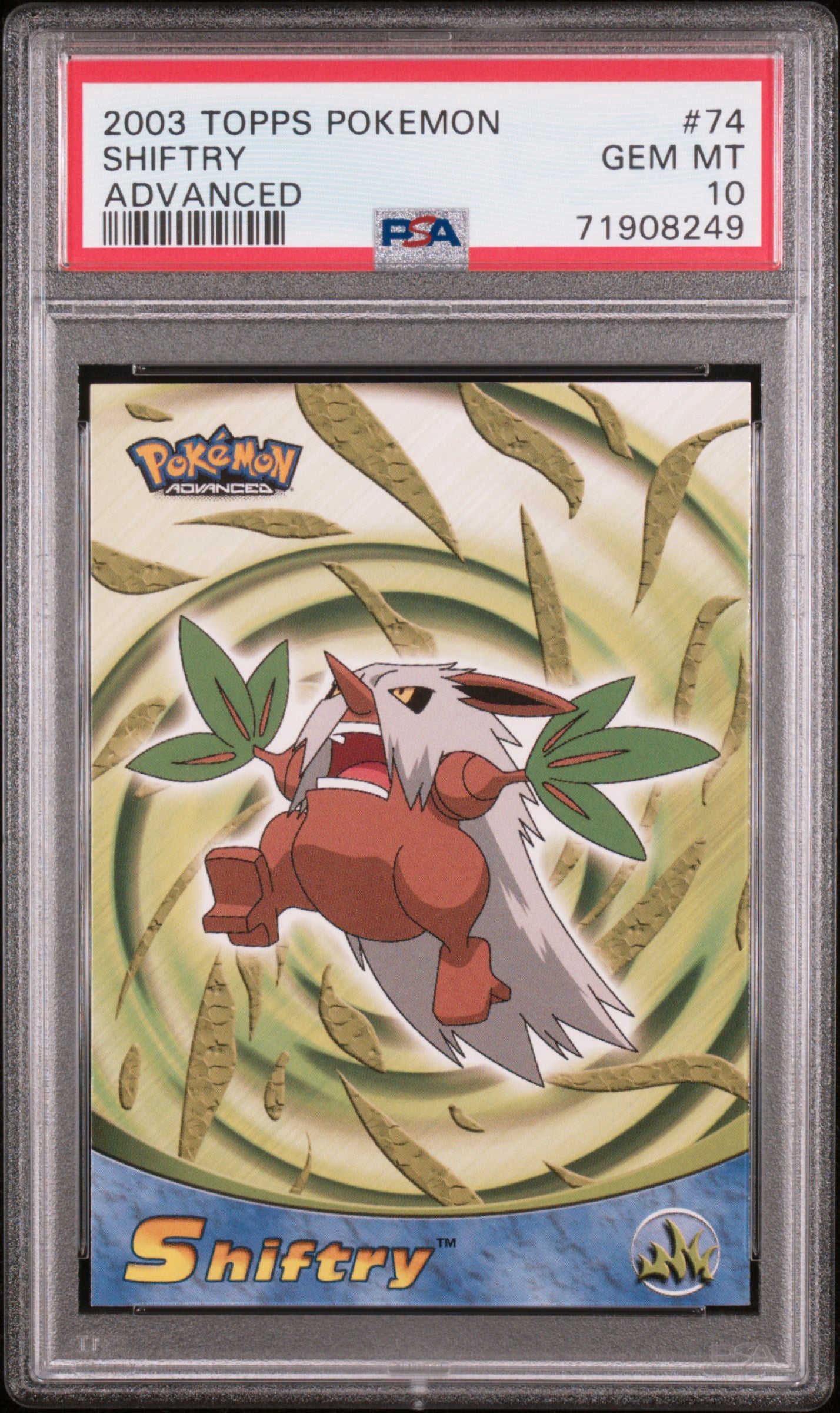 2003 Topps Pokemon Advanced #74 Shiftry Advanced PSA 10 – Aloha