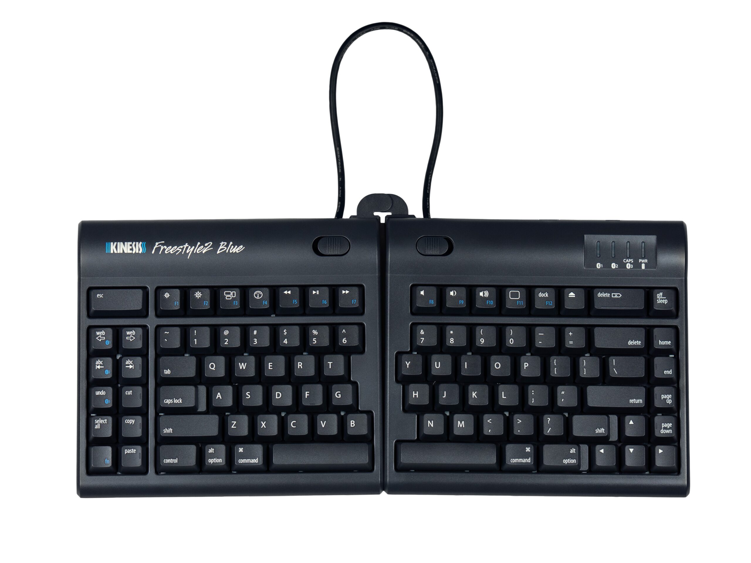 Kinesis Freestyle2 Blue for Mac Multichannel Bluetooth Keyboard