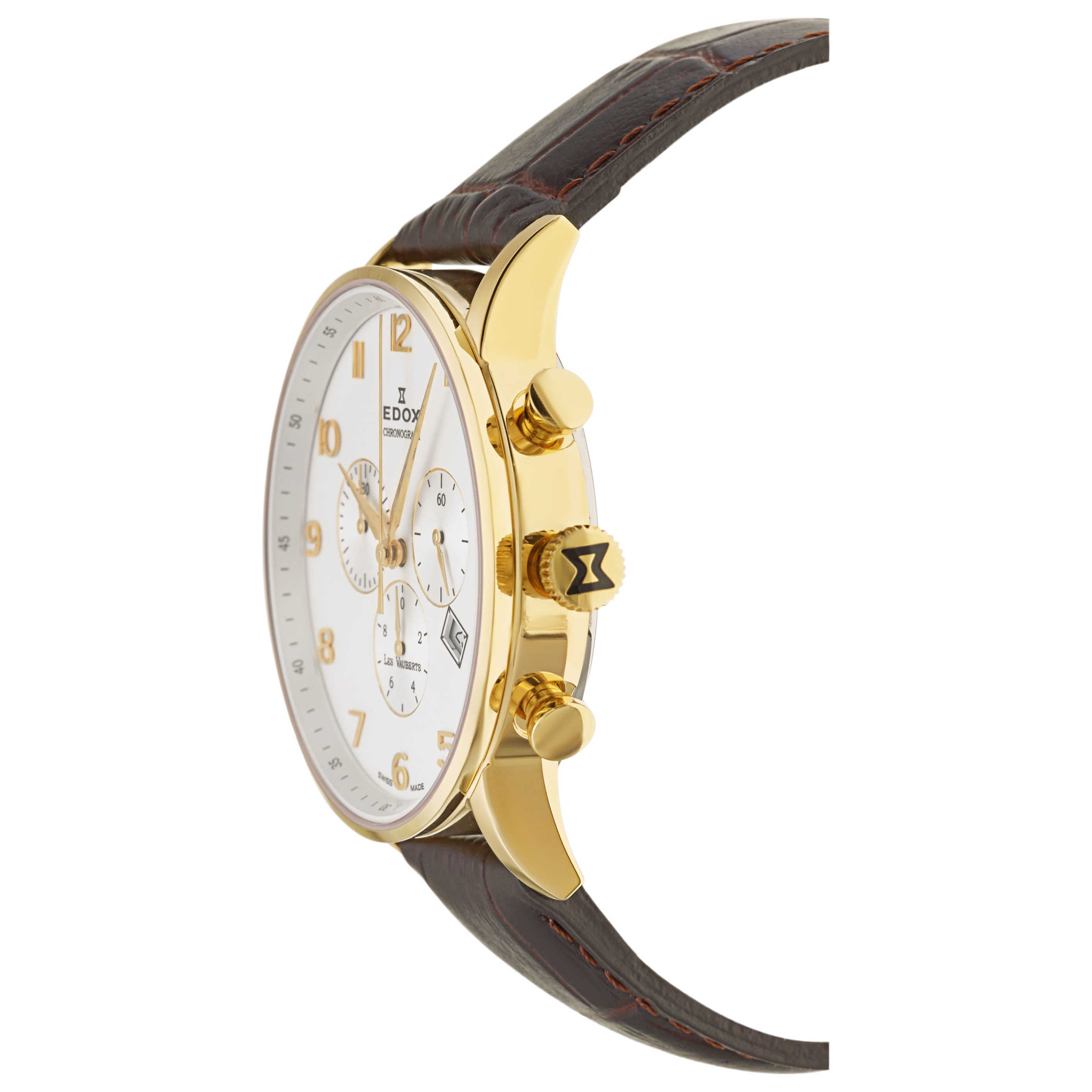 Edox Les Vauberts Chronograph Men's Quartz Watch 10408-37JA-ABD