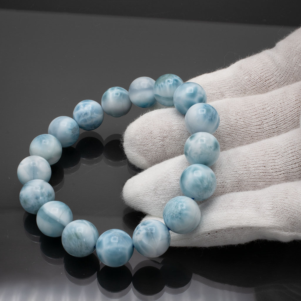 ラリマー ドミニカ共和国産 パワーストーン 天然石ブレスレット