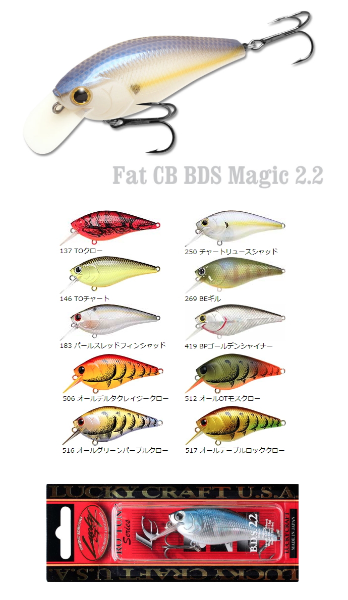 ラッキークラフトUSA ファットCB BDS マジック2．2