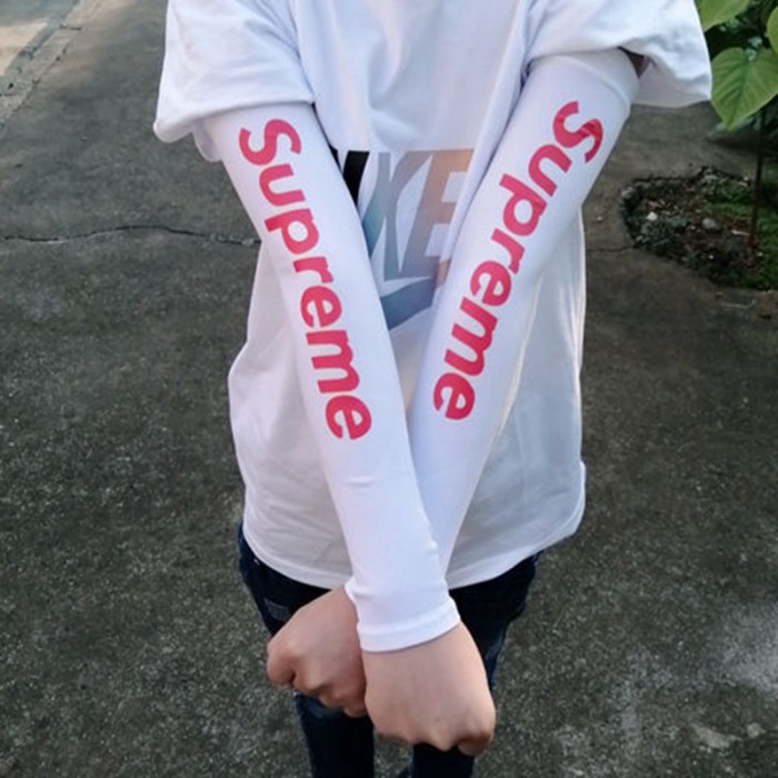supreme アームカバー UVカット 手ぶくろロングゴルフウエア 冷感 男女