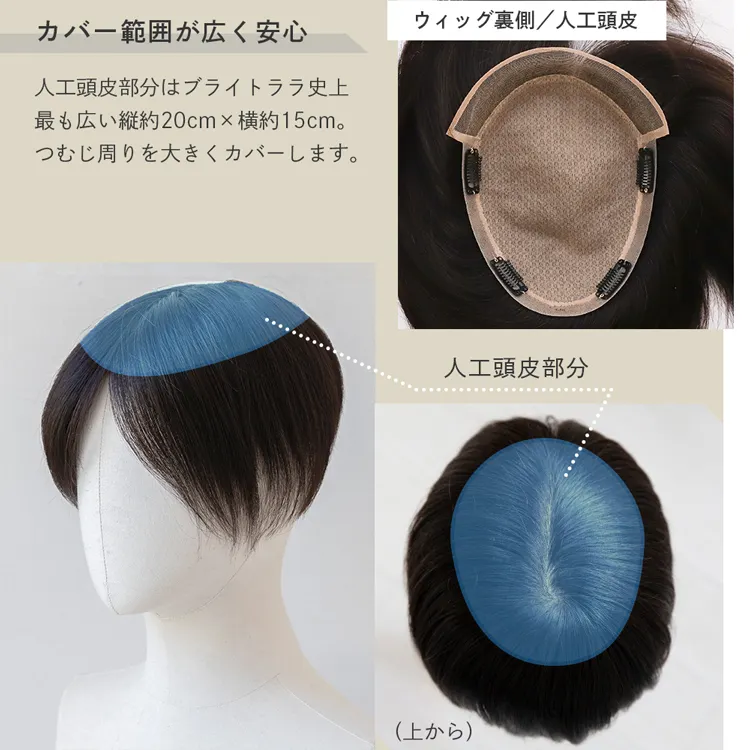 総手植え 最高級レミー人毛100% リアルフィットスキン トップ