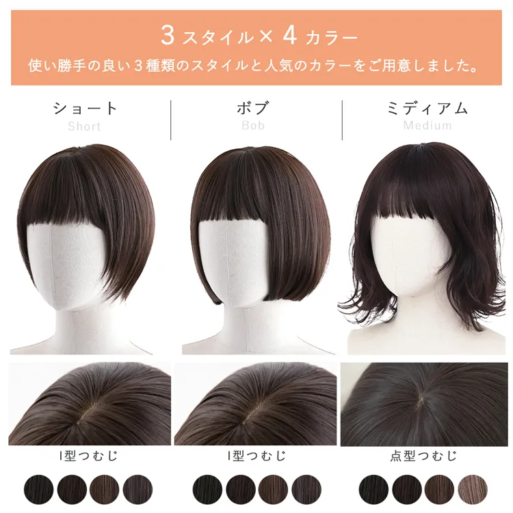 医療用サポートセット 素肌ウィッグ選べる3type｜ウィッグのことなら