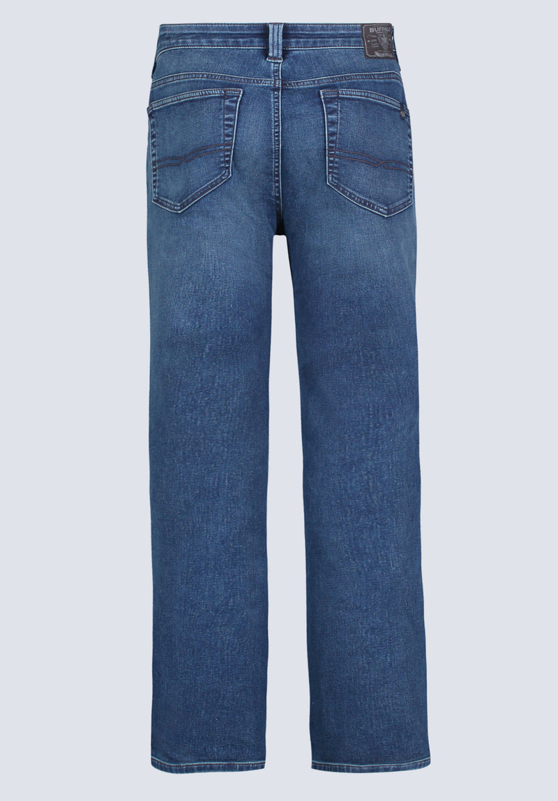 Straight Six Men's Fleece Jeans, Whiskered Indigo – Buffalo Jeans