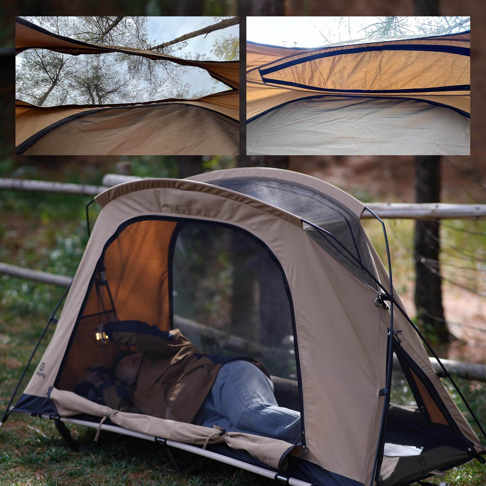 タイムセール中】GOGlamping SKY EYE CT 自立式 コットテント TC